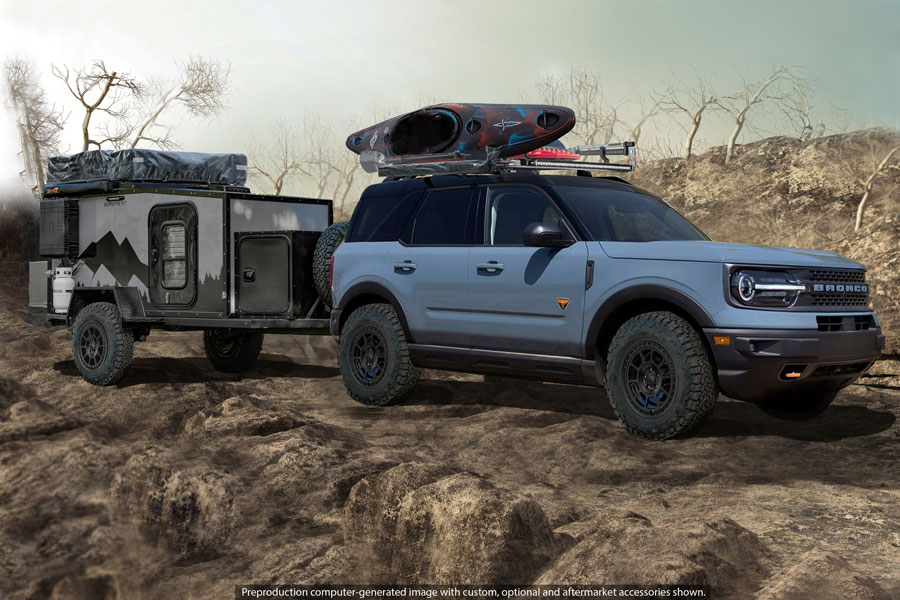 Ford is revealing custom versions of the 2021 F-150, Bronco and Bronco Sport with Ford Accessories and Performance Parts through the first-ever virtual SEMA show; local Ford dealers are ready to personalize these vehicles for customers