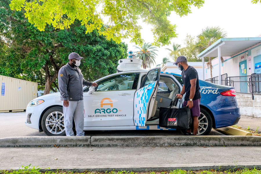 Ford and Argo AI team-up to use self-driving test vehicles to safely make contactless deliveries to distance learning students. With the help of donors like Ford, The Education Fund has provided nearly $3 million in materials and produce benefitting more than 90,415families, 60 schools and 1,500 teachers just since the pandemic hit in March 2020.