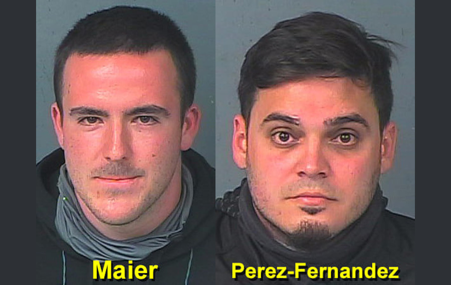 Nicholas Maier, 22, and Alejandro Fernandez-Perez, 27 were each issued a traffic citation for Reckless Driving. Both suspects were transported to the Hernando County Detention Center where they were each held on a $1,000 bond.