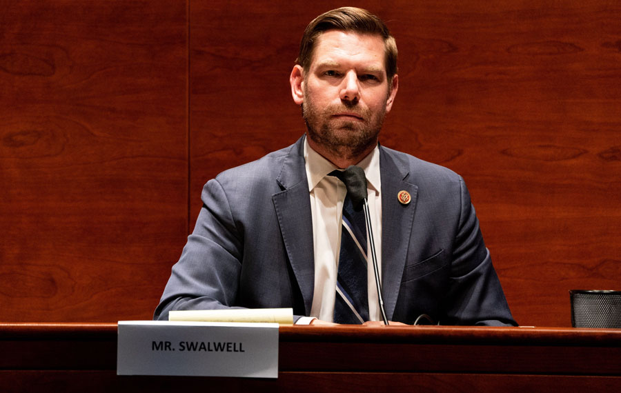 Representative Eric Swalwell, who continually accused Trump of being a patsy for Russia and in the pocket of Vladimir Putin, has been accused of involvement with a female Chinese spy, whom he hired as an aide in his congressional office. Photo credit: Vasilis Asvestas / Shutterstock.com, licensed.