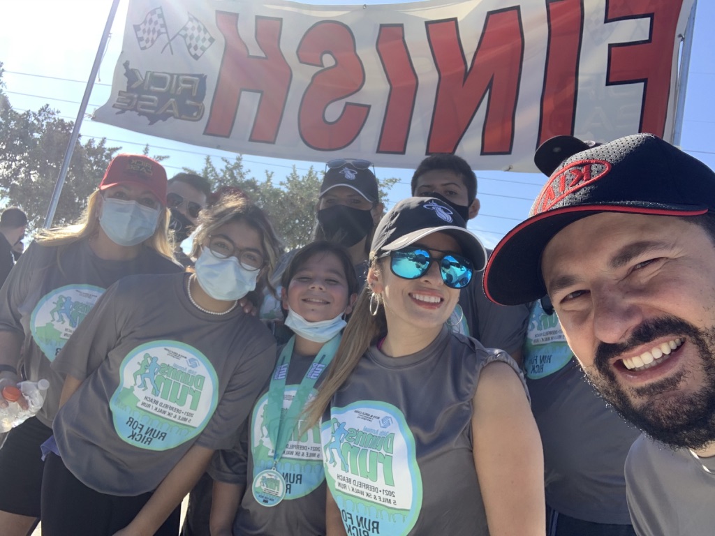 Rick Case Employees at the Finish Line. All Proceeds Went To The Boys & Girls Clubs of Broward County Sponsored By Rick Case Automotive Group.