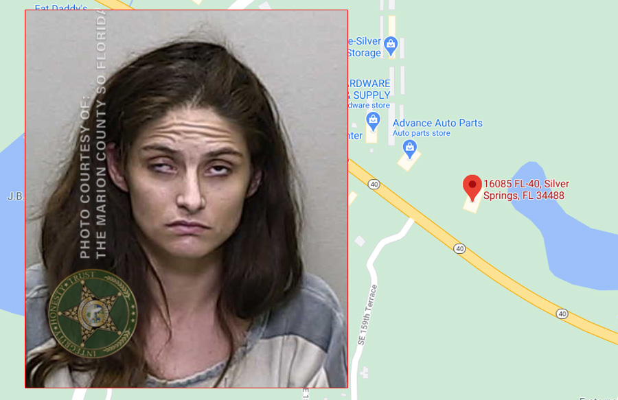 Samantha Carlson, 29, was arrested for Robbery with a Firearm. According to authorities, her probation for drug possession was also violated, and she was transported to the Marion County Jail without bond.