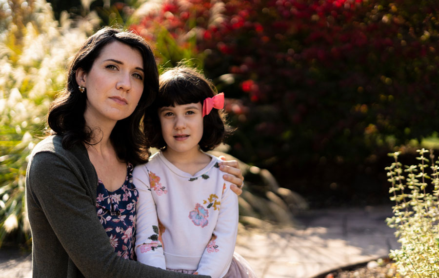 Christina Fuhrman contracted a C. diff infection in 2012, and her daughter Pearl contracted one in 2015. C. diff, a bacterium causing diarrhea and colitis, is a superbug fueled by the overuse of antibiotics. Photo credit: Matthew Matlock.