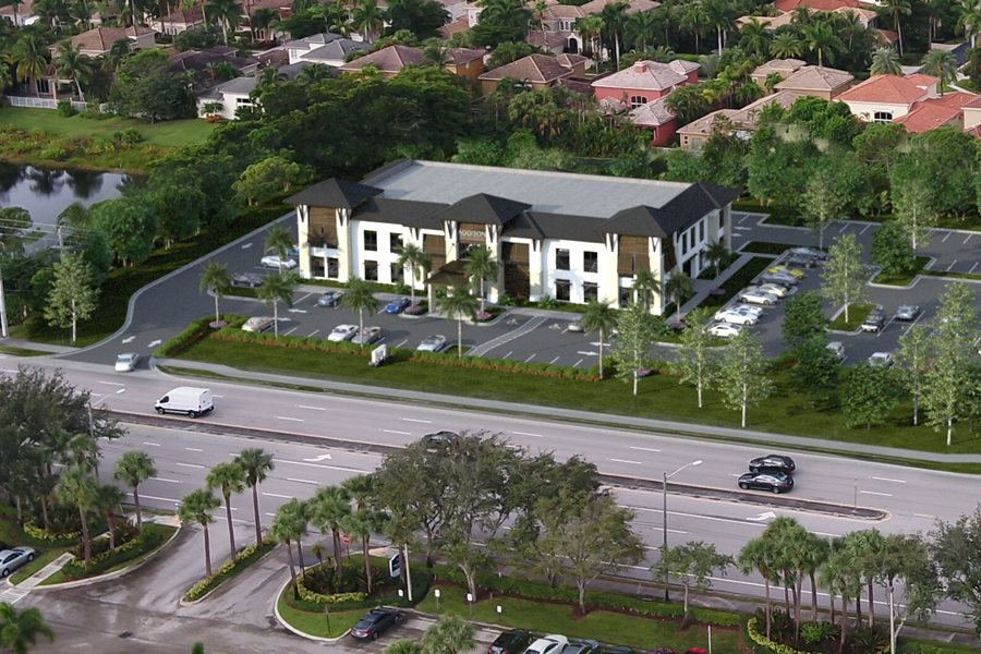 A rendering of the two-story, 24,000 square-foot, class-A medical office to be completed in summer 2021. Azure Development, a custom developer known for luxury residential homes and unique commercial properties, has leased 12,000 square feet in its new Addison Medical Centre to Tenet Florida Physician Services, a division of Tenet Healthcare Corporation.