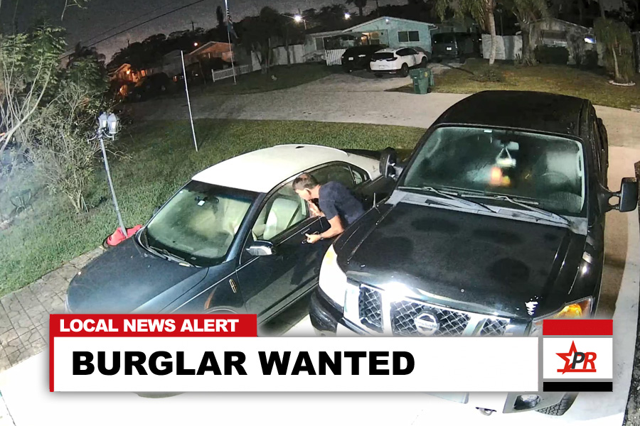 BURGLAR SEEKS SPOTLIGHT