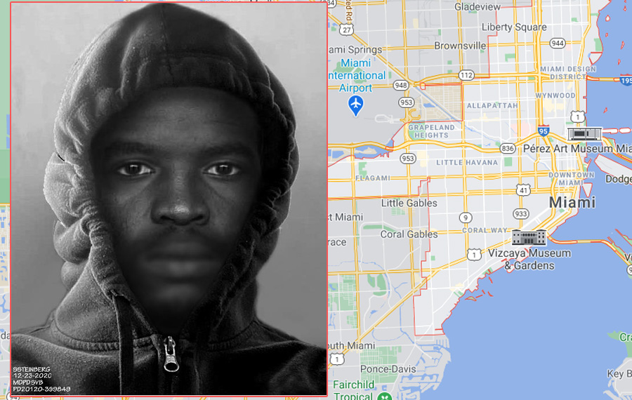 Miami Police Release Composite Sketch of Unknown Black Male Wanted by for Special Victims Bureau for Attempted Sexual Assault