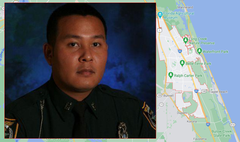 Detective Mark Moy when he was named officer of the year in Flagler, May, 2014.