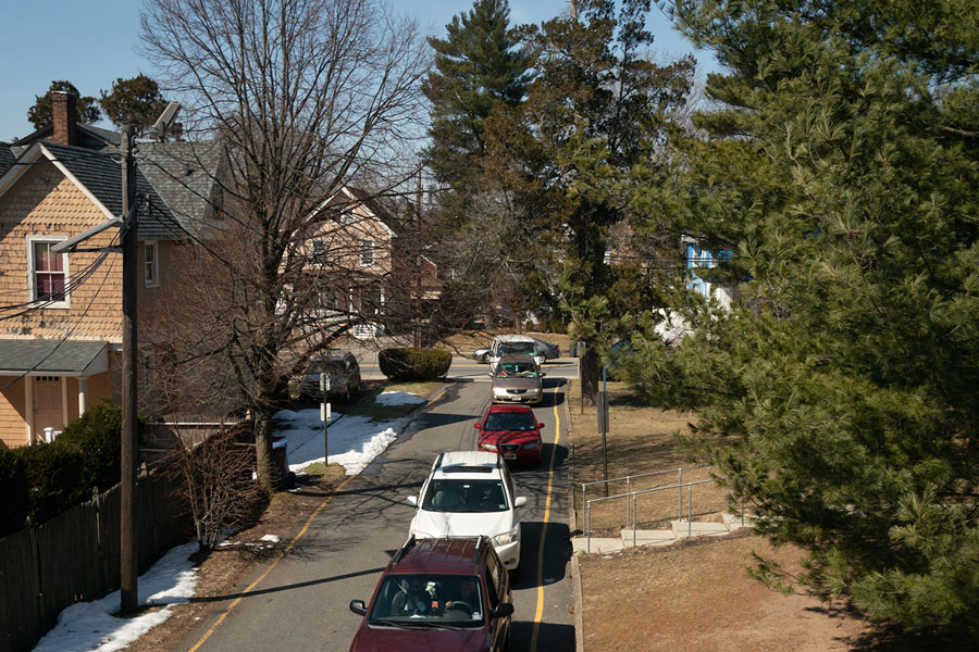 Cars line up to receive food boxes at the Center for Food Action in Englewood, New Jersey, earlier this month. The center helped 40,500 households last year, up from 23,000 the year before.