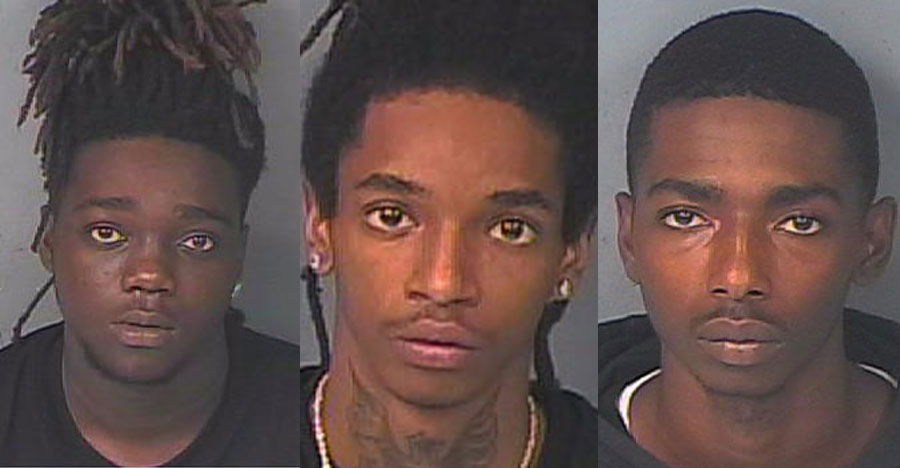 Three Tampa Men, One Juvenile Charged With Vehicle Burglary Spree In Spring Hill