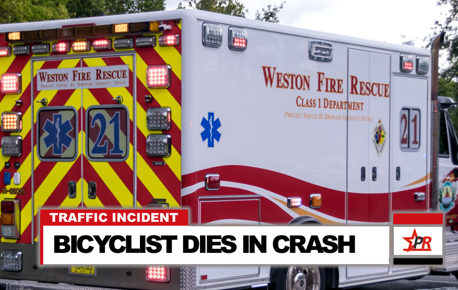 BICYCLIST DIES 