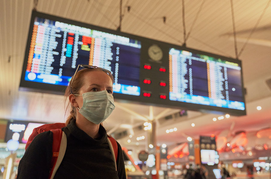 In accordance with a TSA face-mask requirement extension through mid-September, all travelers - even those who are fully vaccinated - must wear masks and practice COVID-safe behavior at all U.S. airports, and aboard commercial aircraft. 