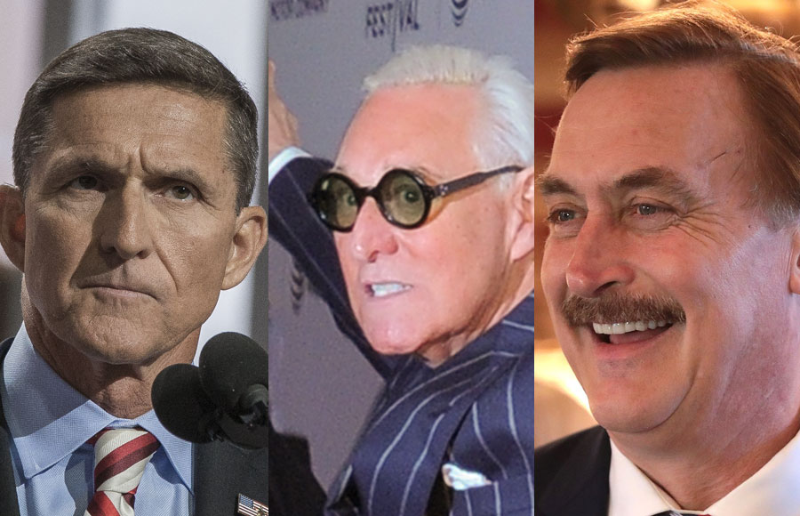 Political operative and longtime Trump political strategist Roger Stone is one of the headline speakers, along with General Michael Flynn and MyPillow CEO Mike Lindell at the Reopen America Tour: Health & Freedom Conference in Tampa, Florida.