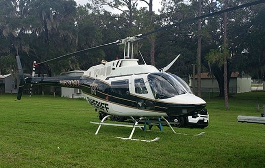 HCSO Aviation Unit "Air-1," flown by Deputy Pilot Roy McLaughlin and Tactical Flight Officer B.J. Hart. 