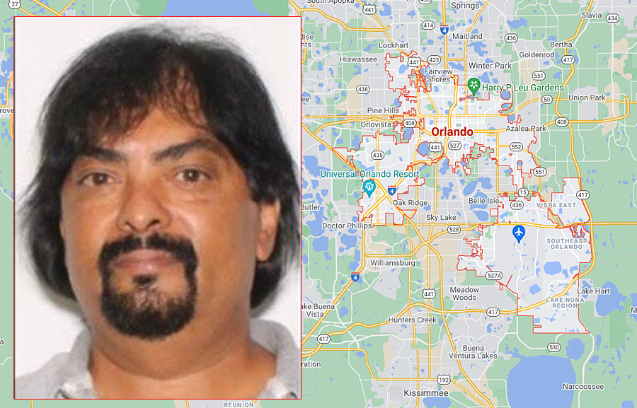 Detectives say Harry Sukhraj, 56, may be in the Orlando area driving a gold Ford E-150 van with tag number EMBK18. The van has a rusted trailer hitch and is missing a front passenger hubcap. If you see this van or suspect, do not approach but call 911.