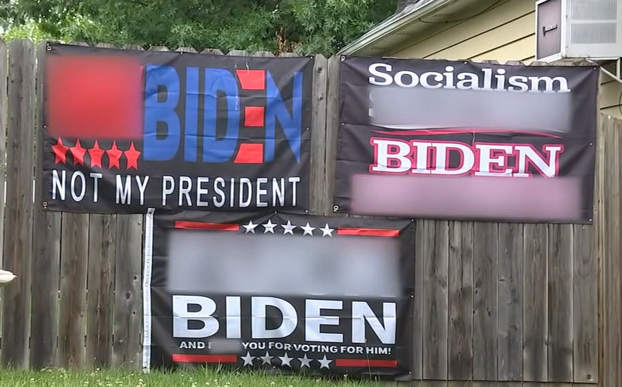 Pro-Trump, anti-Biden signs with foul language cause stir in NJ town