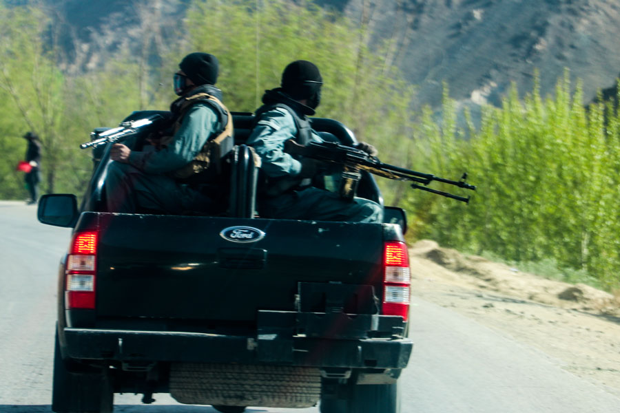 Afghanistan security forces around Kabul just before the Taliban took over the country. 