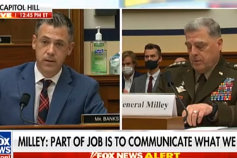 Jim Banks Questions Milley On Comparing Conservative Press Outlets To Terrorists