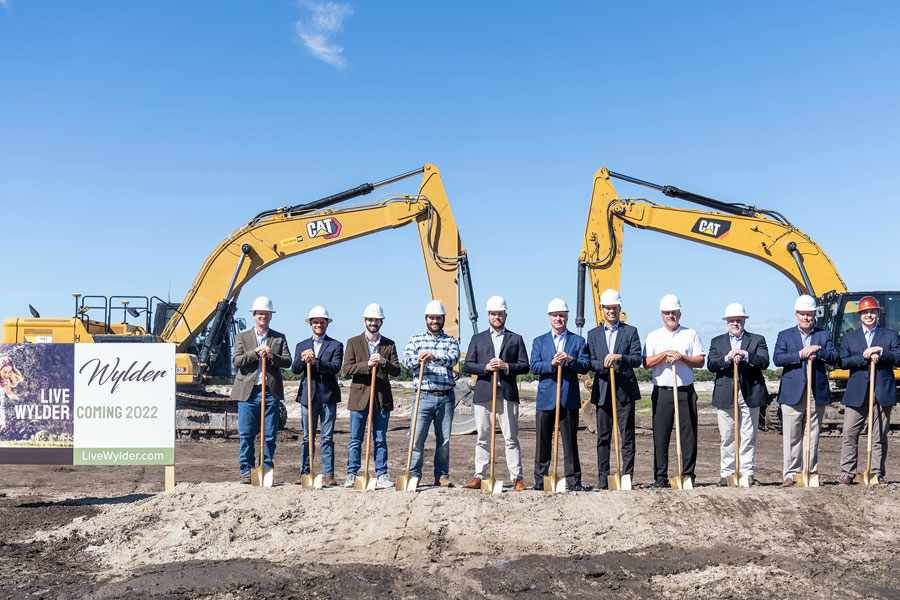 GreenPointe Developers and the development team of H&J Contracting, Firethorn Underground, Kimley-Horn Engineering, and Lucido & Associates Design recently celebrated the start of construction at Wylder.