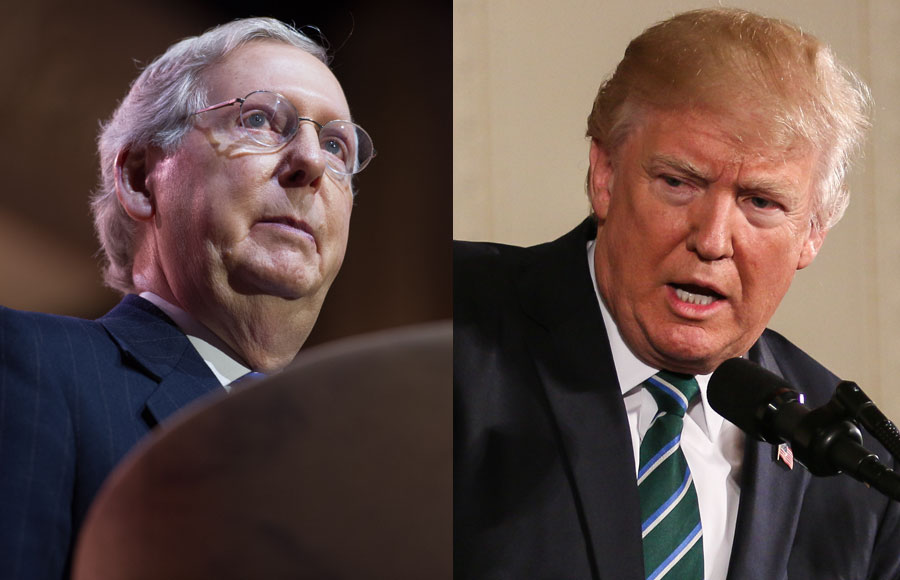  President Donald Trump and Senate Minority Leader Mitch McConnell 