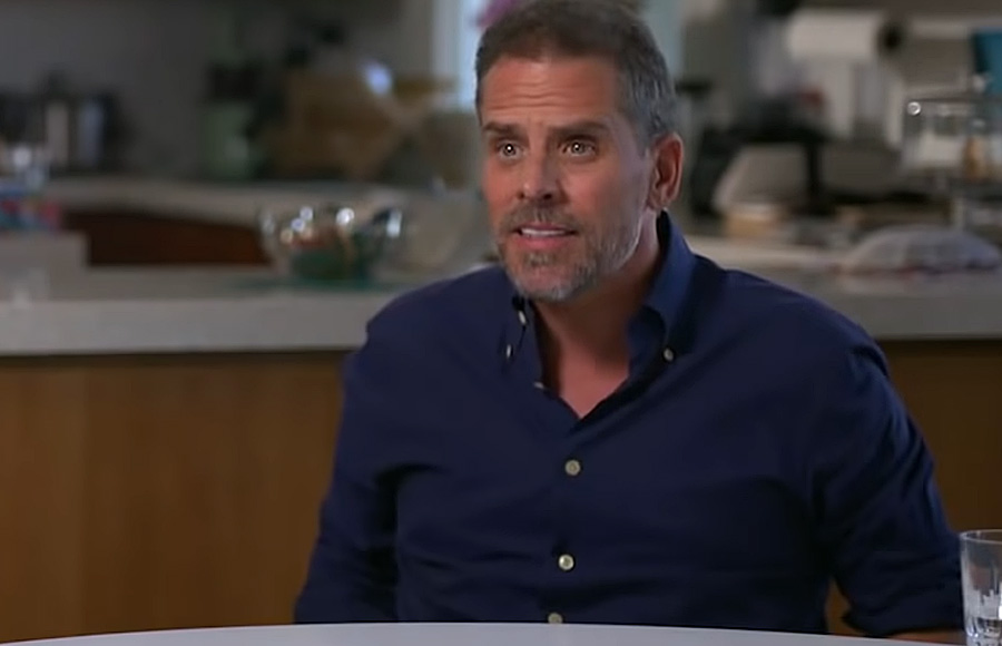 Hunter Biden during an exclusive ABC News interview with reporter Amy Robach in 2019. 