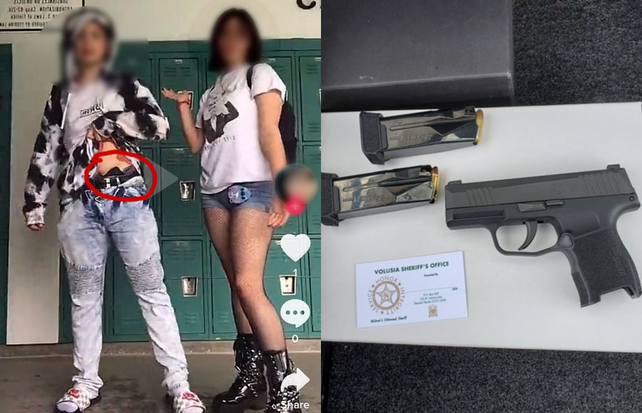 In a TikTok video, the 16-year-old appeared to have a gun tucked into his waistband. A School Resource Deputy learned that the teen was in the school gymnasium, headed there and found him on the basketball court. Photo credit: Volusia Sheriff's Office