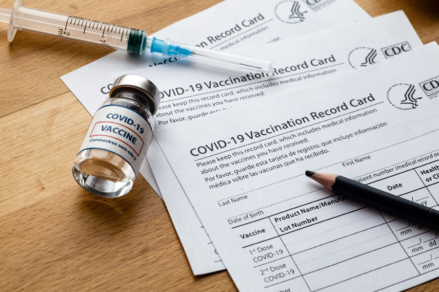 West Seneca Police officials carried out a “controlled delivery” of a package that contained fake COVID vaccination cards. File photo: Vovidzha, Shutter Stock, licensed.