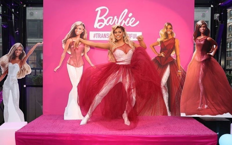 Mattel's first transgender Barbie is The Laverne Cox doll, released in advance of her 50th birthday. See the doll and read the tweets. Image credit: MATTEL