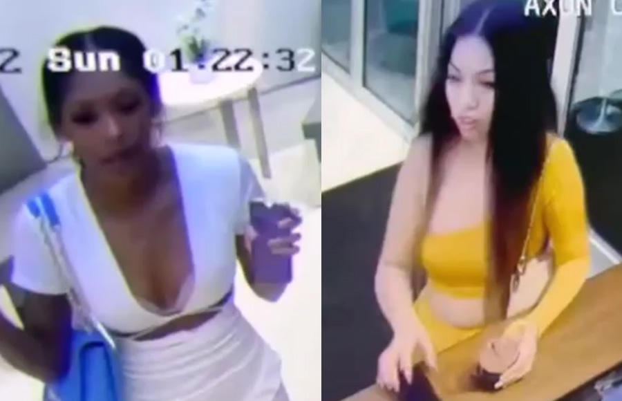 Detectives released surveillance of the two women at the Rooftop Bar the morning of the crime. The two women are in their mid-twenties and have black hair. One woman was wearing a white dress and has a scorpion tattoo on her left thigh. The other woman was wearing a yellow dress.