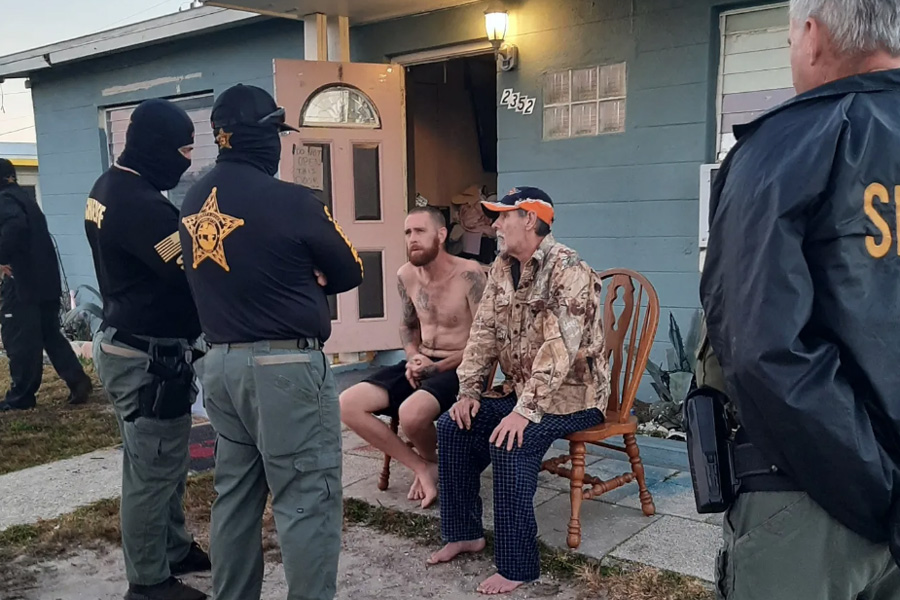 Inside the home, deputies located Methamphetamines and Fentanyl leading to the arrest of Wayne C. Veader, 65, and Steven Alexander Lane, 36, on various possession of controlled substance charges.