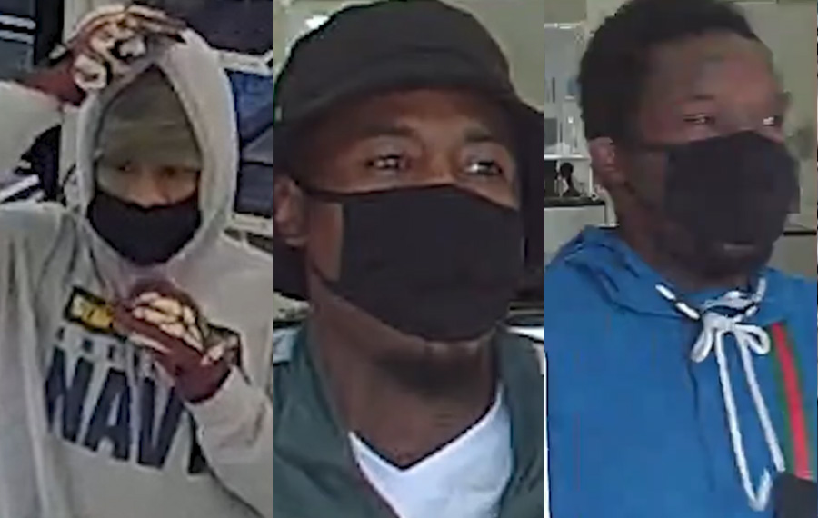 After committing their crime, the three subjects fled the scene with an undisclosed amount of cash and jewelry in a blue four-door KIA with Florida tag QFPL03.