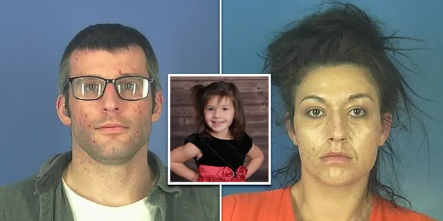 Jordan Bowers and Andrew Carlson were arrested in December 2021 on child abandonment allegations, but last month prosecutors tacked on new charges of exposing their other children to methamphetamine. Their daughter Oakley Carlson remains missing. (Grays Harbor Sheriff's Office)

