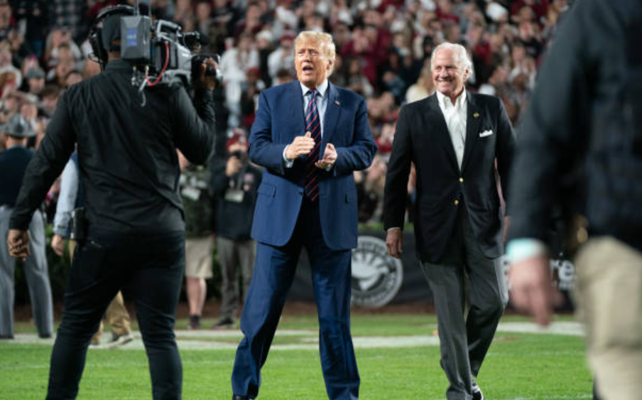 trump-receives-applause-in-haley's-hometown-at-clemson-south-carolina-football-match