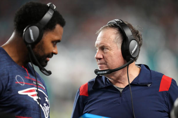 patriots-fans-outraged-coach-jerod-mayo-hints-jacoby-brissett-starting-quarterback