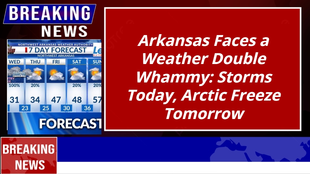 Arkansas Faces a Weather Double Whammy: Storms Today, Arctic Freeze Tomorrow