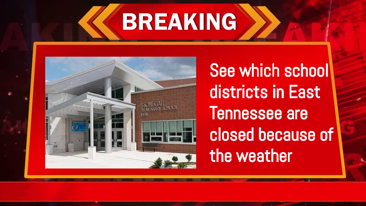 See which school districts in East Tennessee are closed because of the weather