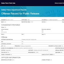 Dallas PD Incident Report #23991 – obtained via public records request