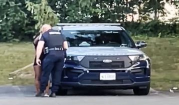 @JaneLocal – Taken 8:30 PM outside Riverview Police HQ after suspension announcement