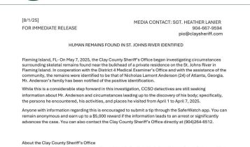 Clay County Sheriff’s Office – Arrest affidavit obtained by First Coast News