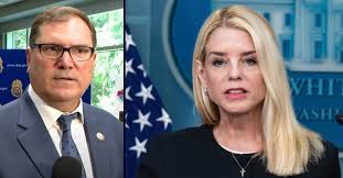 Credit: PBS via Newshour – Pam Bondi addressing an audience.