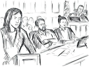 @CourtSketchTX – Drawn during sentencing, 10:45 AM