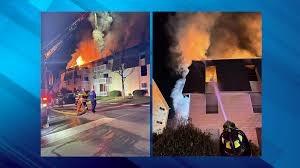 @ILFireWatch – Taken 11:20 PM showing firefighters outside Pinecrest Apartments